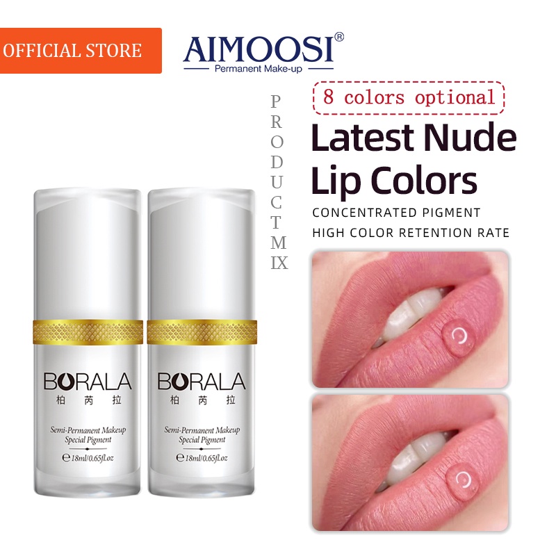 【BORALA】18ML 2022 Latest lip tattoo Pigment Mother Birth Lip Girl Nude Makeup Semi-Permanent European Nud lip tattoo