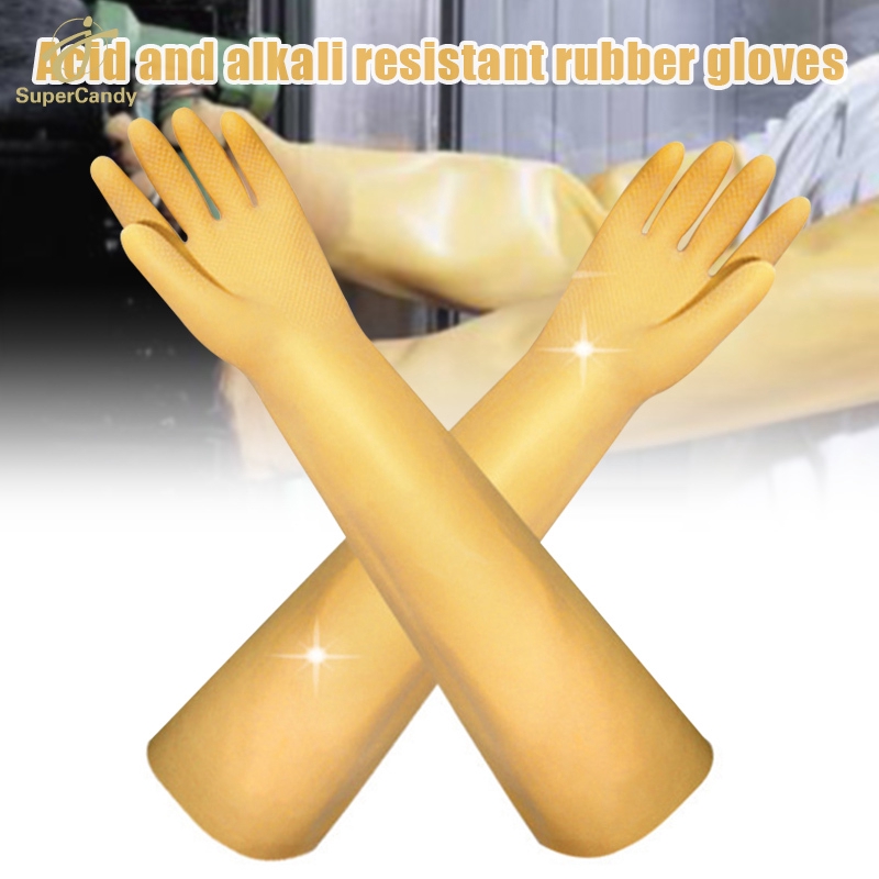 long arm rubber gloves