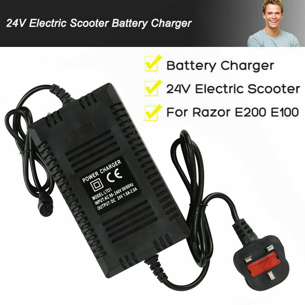 ElektroScooter 24v 2Amp 2ah Lead Acid Battery Charger 3 female for