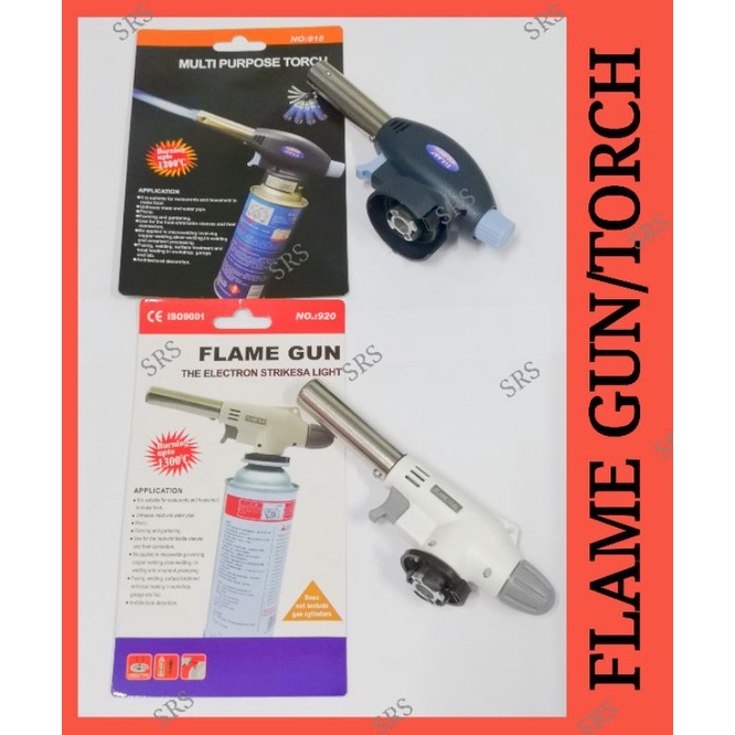 READY STOCK GAS TORCH GUN CAMPING GAS TORCH Butane Gas BBQ Welding Flame Gun Fire Starter Maker Burner