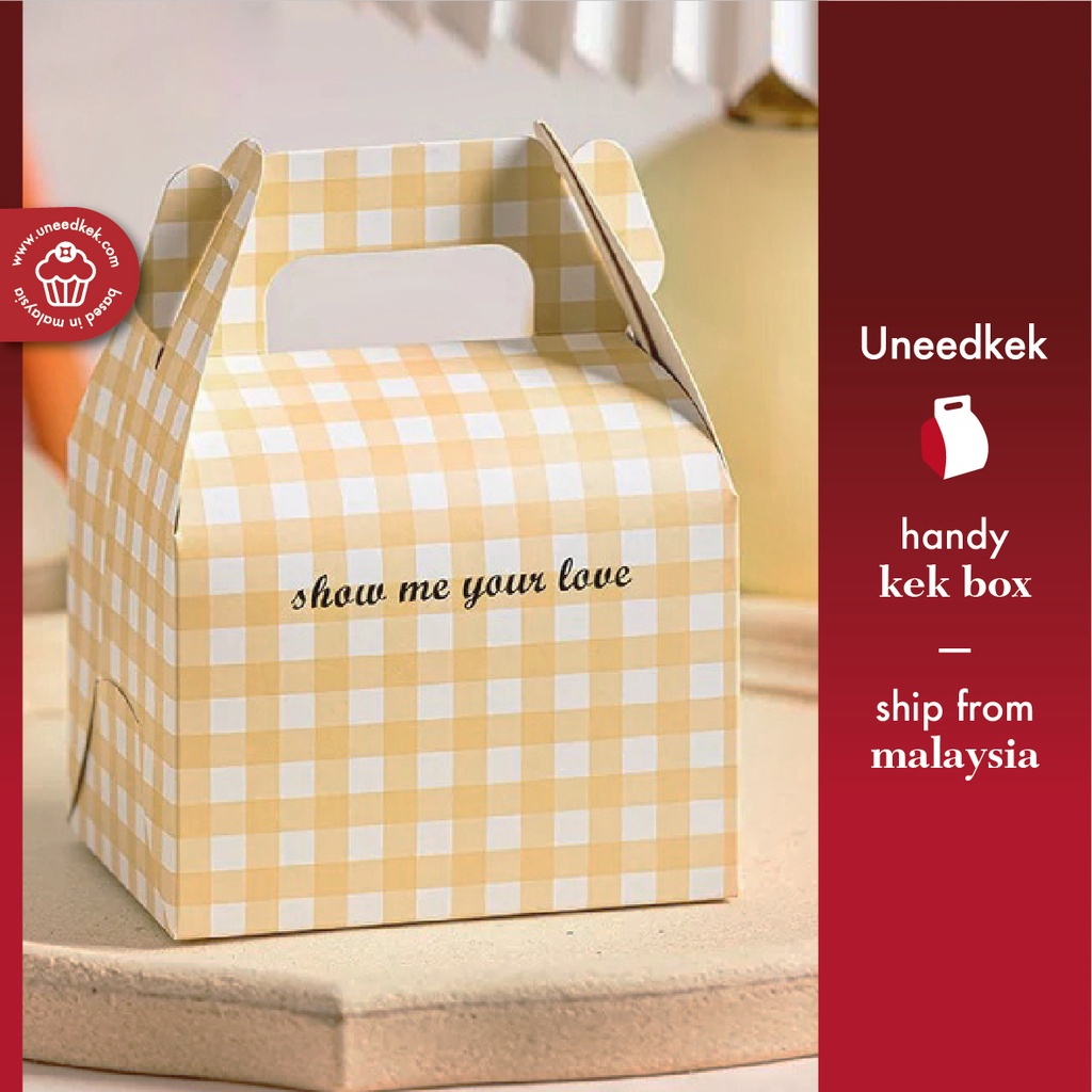 Cake Box With Handle Dessert Box Cupcake Box Muffin Box Kotak Kek