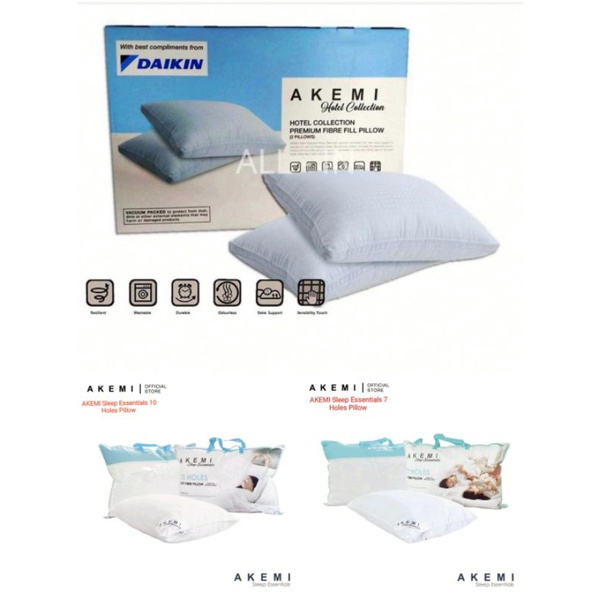 AKEMI Hotel Premier Pillow / Sleep Essentials 7 Holes Pillow And 10