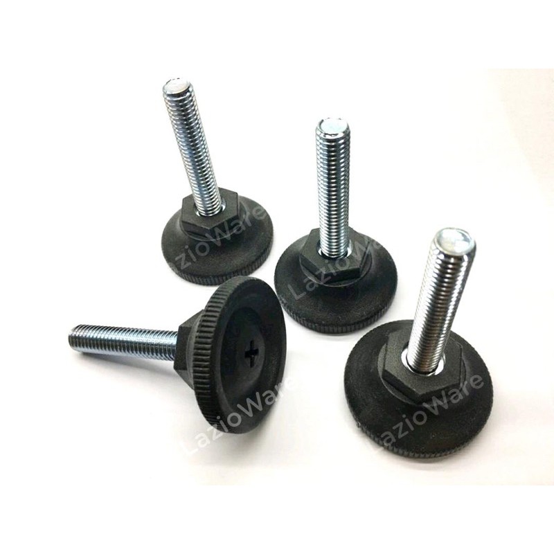3/8 Dia 50mm Screw 45mm Base Adjustable Furniture Leg Table Chair