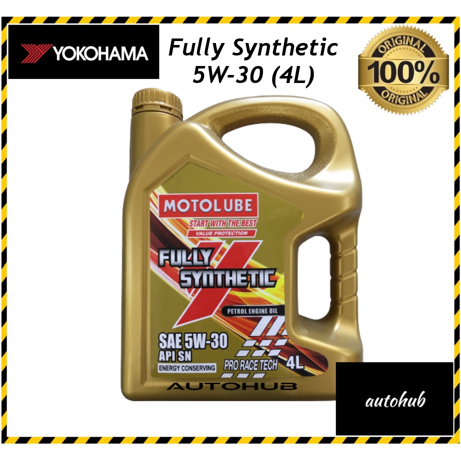 YOKOHAMA Motolube 5W30 Fully Synthetic Engine Oil Lubricant Synthetic ...