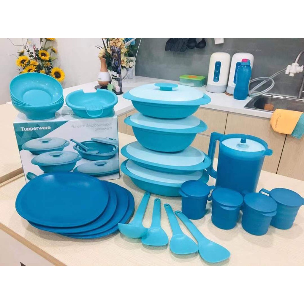 Tupperware Blossom Serveware Combo Set Shopee Malaysia
