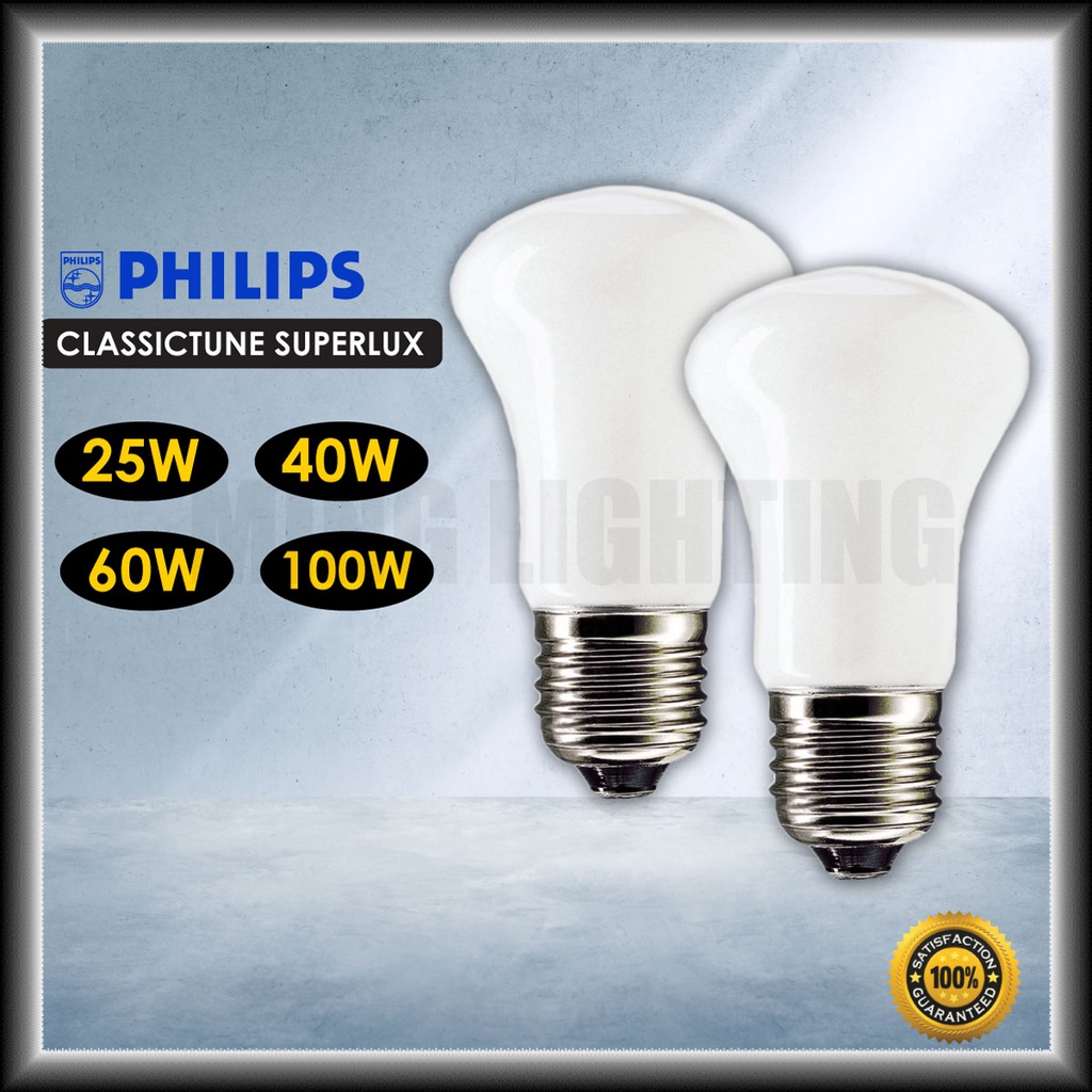 Philips Classictune Superlux E27 100w 60w 40w 25w E50 E60 Warm White Yellow Ming Lighting Shopee Malaysia