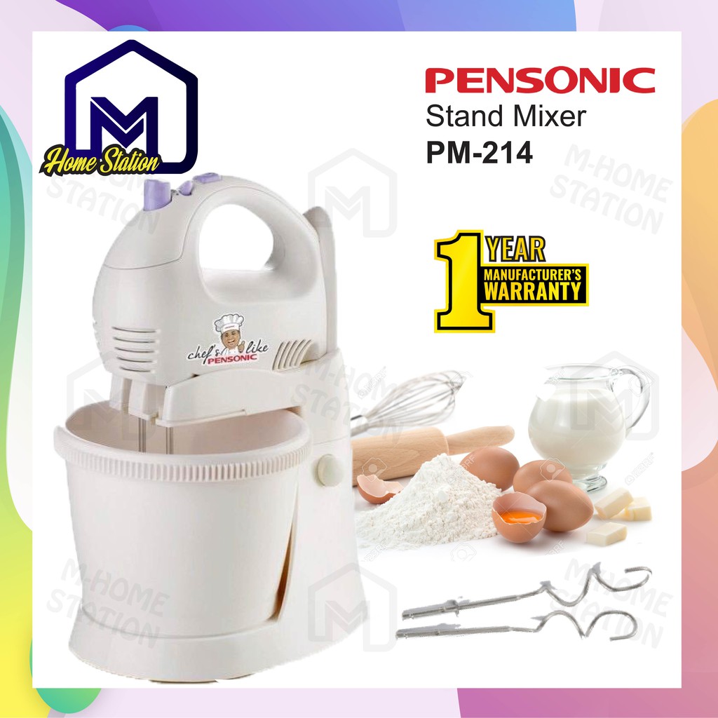 Pensonic Chef's Like 3L Stand Mixer with 5 Speeds Detachable Hand Mixer PM-214 PM214 Mesin Pengadun Berdiri Chopper 搅拌机