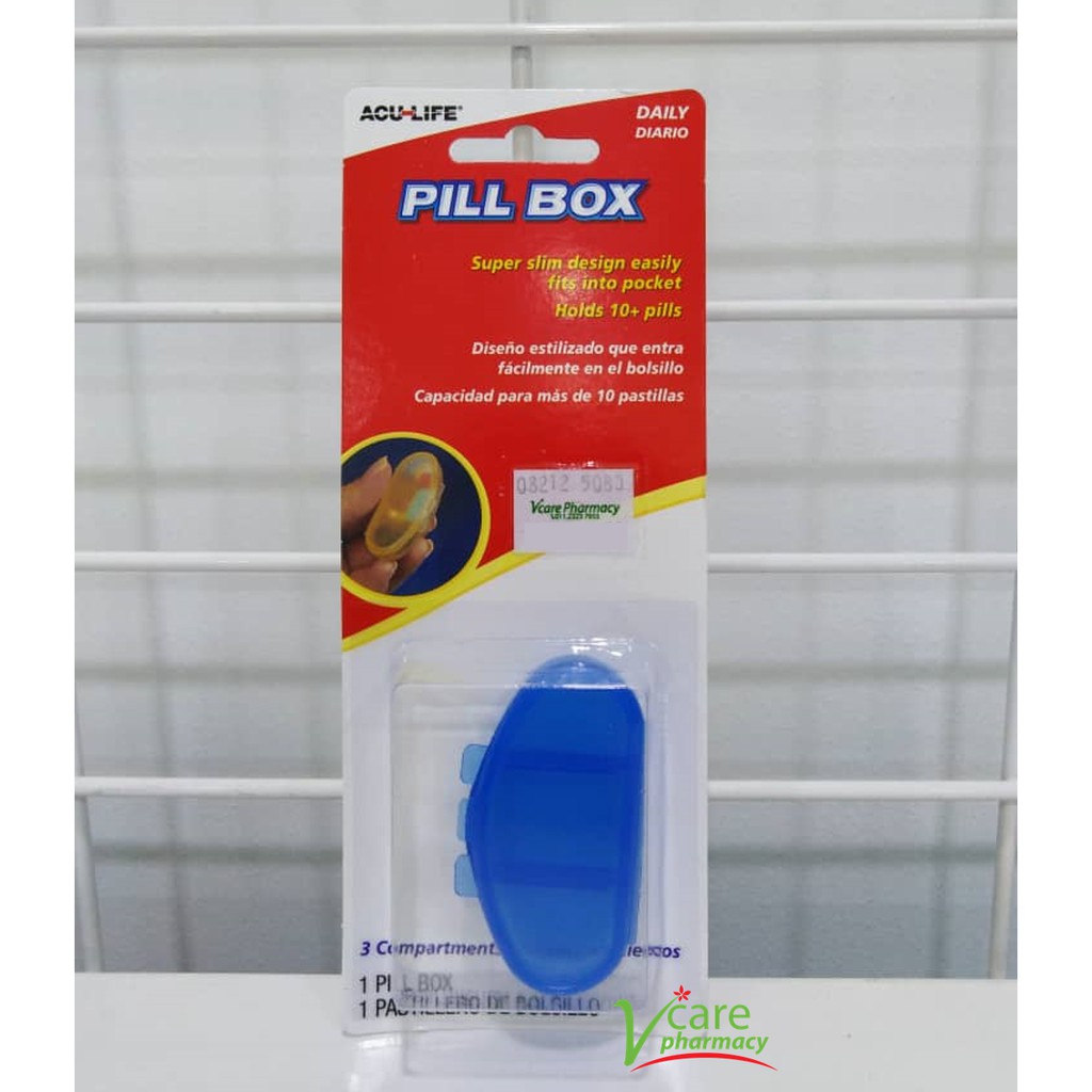 ACU-LIFE DAILY PILL BOX KIDNEY SHAPE