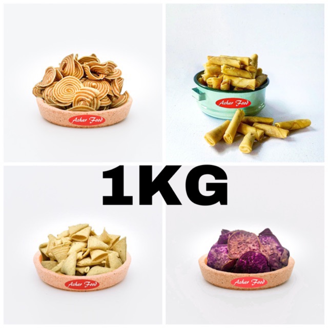 Kerepek bawang/popia/samosa/keledek 1KG KUALITI PREMIUM