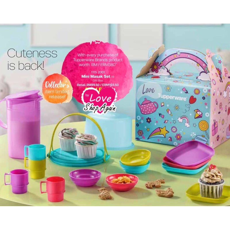 New Limited Collections Tupperware Mini Masak Set with Gift Box Ready