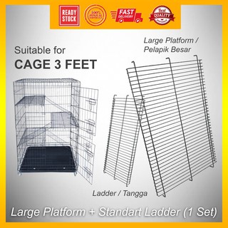 LARGE PLATFORM) 2 Level Cat Cage / Sangkar Kucing 2 Tingkat 