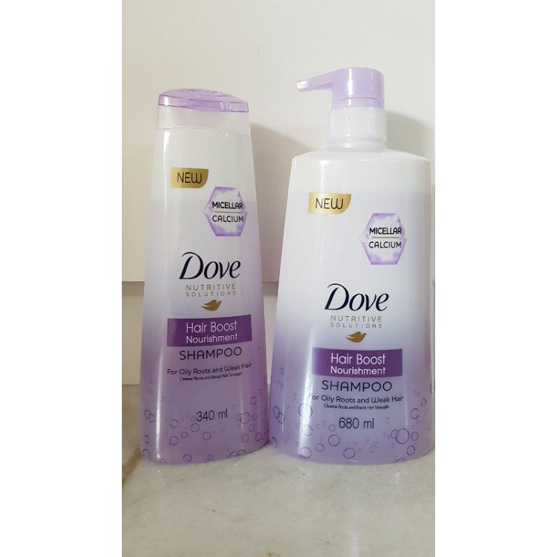 Dove Hair Boost Nourishment Shampoo for Oily Roots and Weak Hair 680/340ml  | Shopee Malaysia