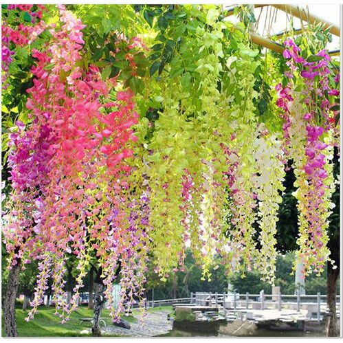 12 Bungkusan Bunga Wisteria Yang Disimulasikan Bunga Bunga Gantung Bean Bunga Gantung Pernikahan Yang Dihiasi Dengan Dek Shopee Malaysia