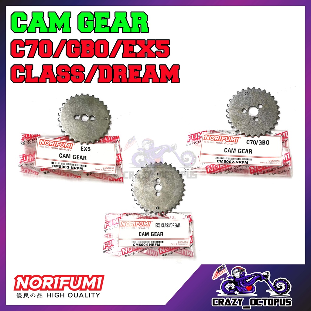 CAM GEAR TIMING GEAR SPOCKET SPROCKET GIGI NORIFUMI HONDA C70 / GBO