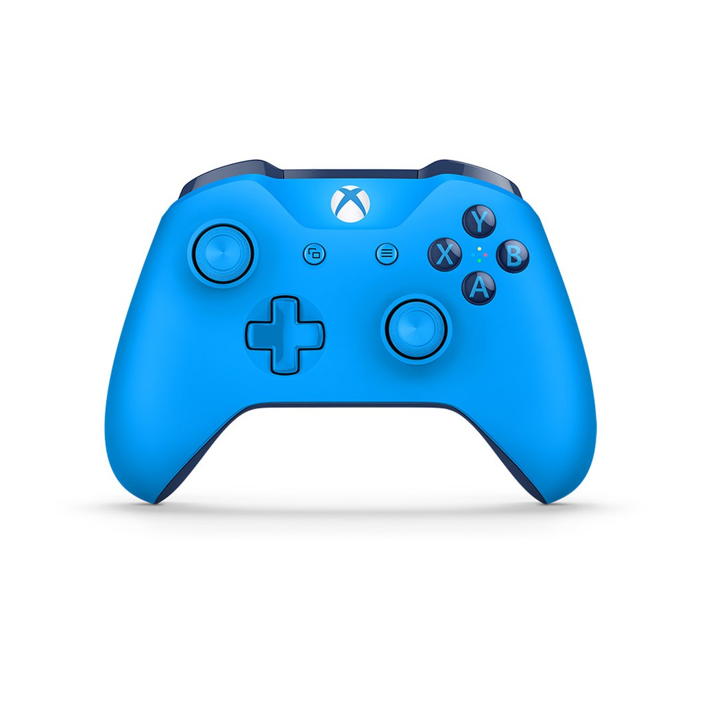 blue and gray xbox one controller