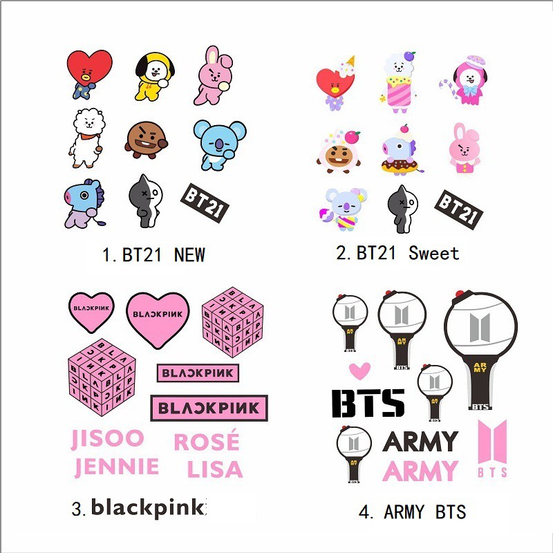 korea kpop bubble stickers blackpink bts sweet blackpink phone laptop