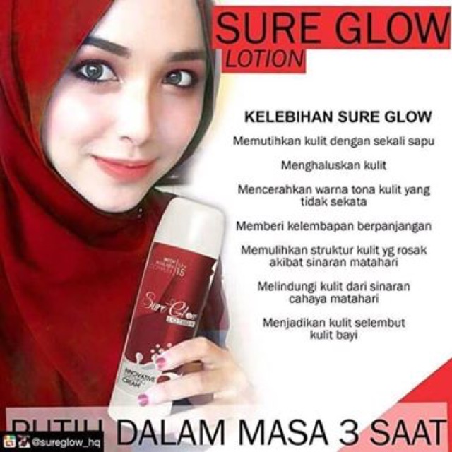 Sure Glow Lotion Putih Sepantas 3 Saat Shopee Malaysia