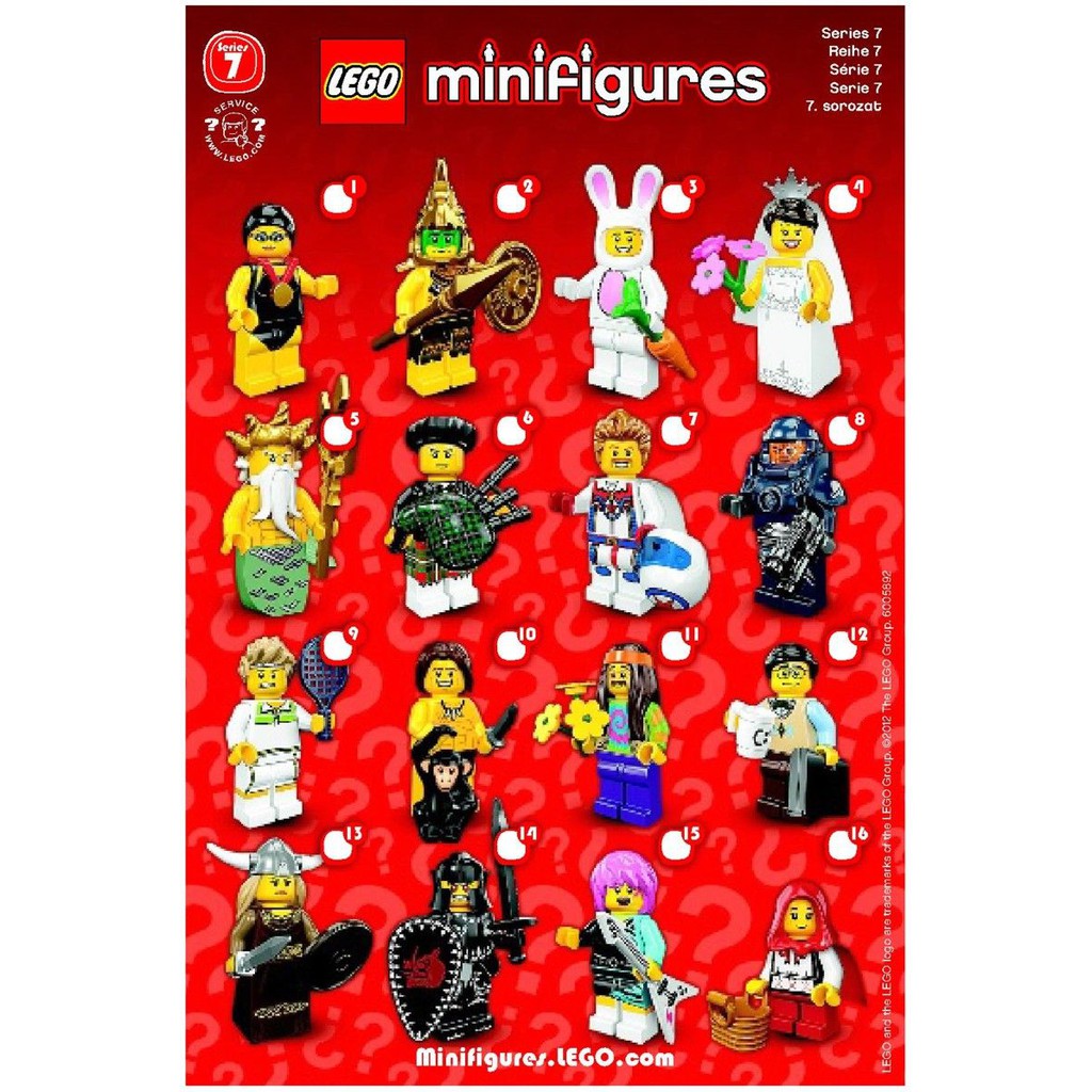 LEGO Minifigures Series 7 Complete sets of 16 (MISP) 8831 Shopee Malaysia