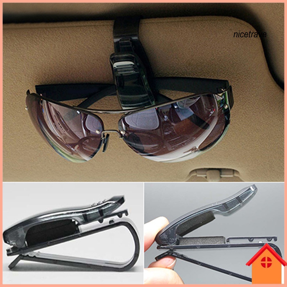 [Ni] Fashion Black Auto Car Vehicle Visor Glasses Sunglasses Ticket Card Holder Clip