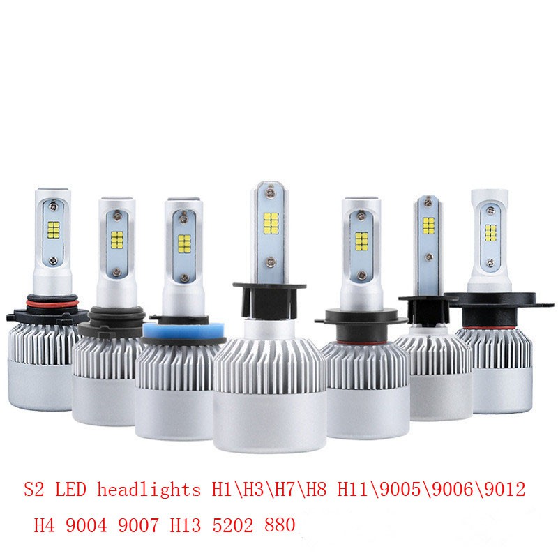 2Pcs S2 LED Headlight Bulbs Cree led H1 H4 H7 H11 9005 9006 auto Fog headlemp