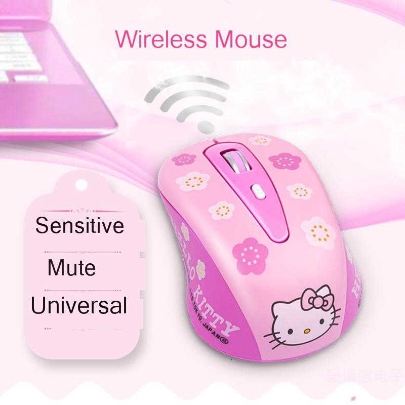 Pink Cartoon Dog 2.4GHz Rechargeable Cordless Mouse with Nano USB Receiver Children Mice Kids Gaming Mouse for Notebook,Laptop,PC,Desktop Cute Wireless Mouse