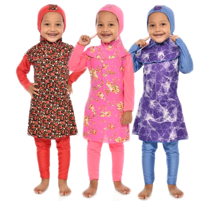 Muslim Children's Swimwear With Various Motifs | Baju Renang Muslimah ...