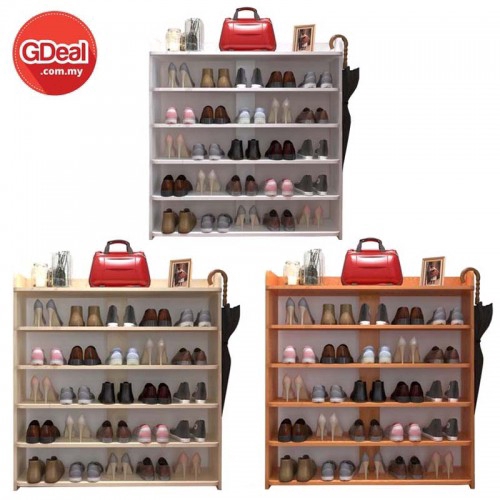 Gdeal 6 Tier Wooden Shoe Rack Bench Organizer Storage Shelf Sr012 Shopee Malaysia