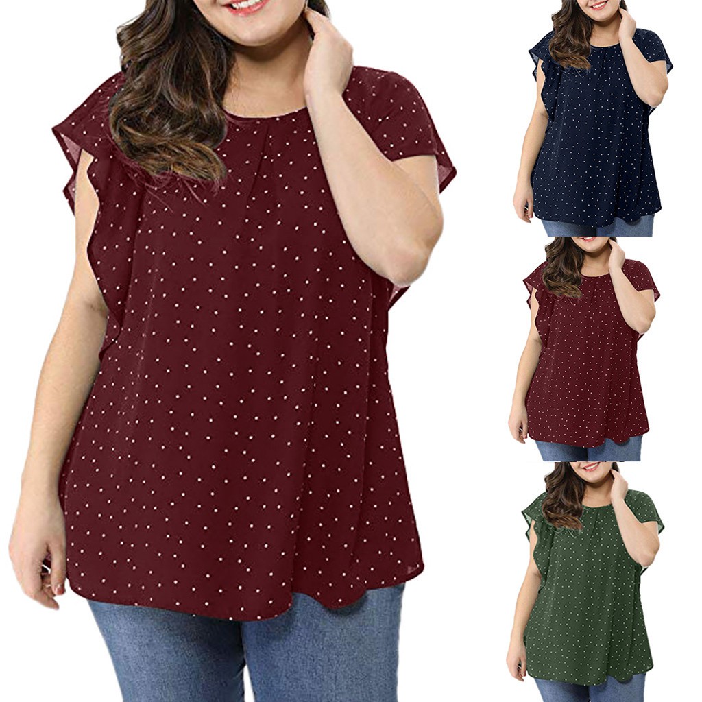 polka dot blouse plus size