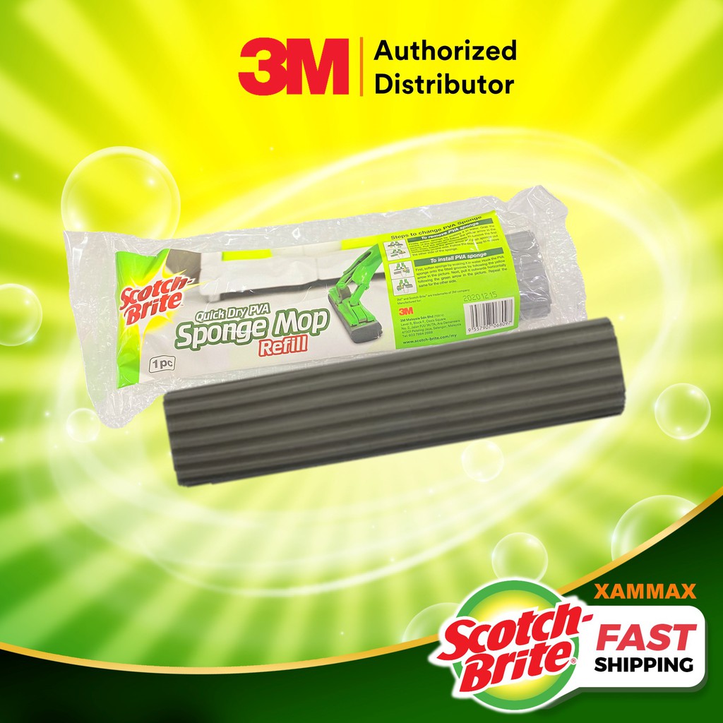 3M Scotch Brite PVA Sponge Mop Refill Pack Refil Penyapu Lantai