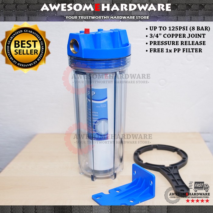 10 INCH 10" EXTERNAL OUTDOOR CTO WATER FILTER HOUSING CASING WITH PP