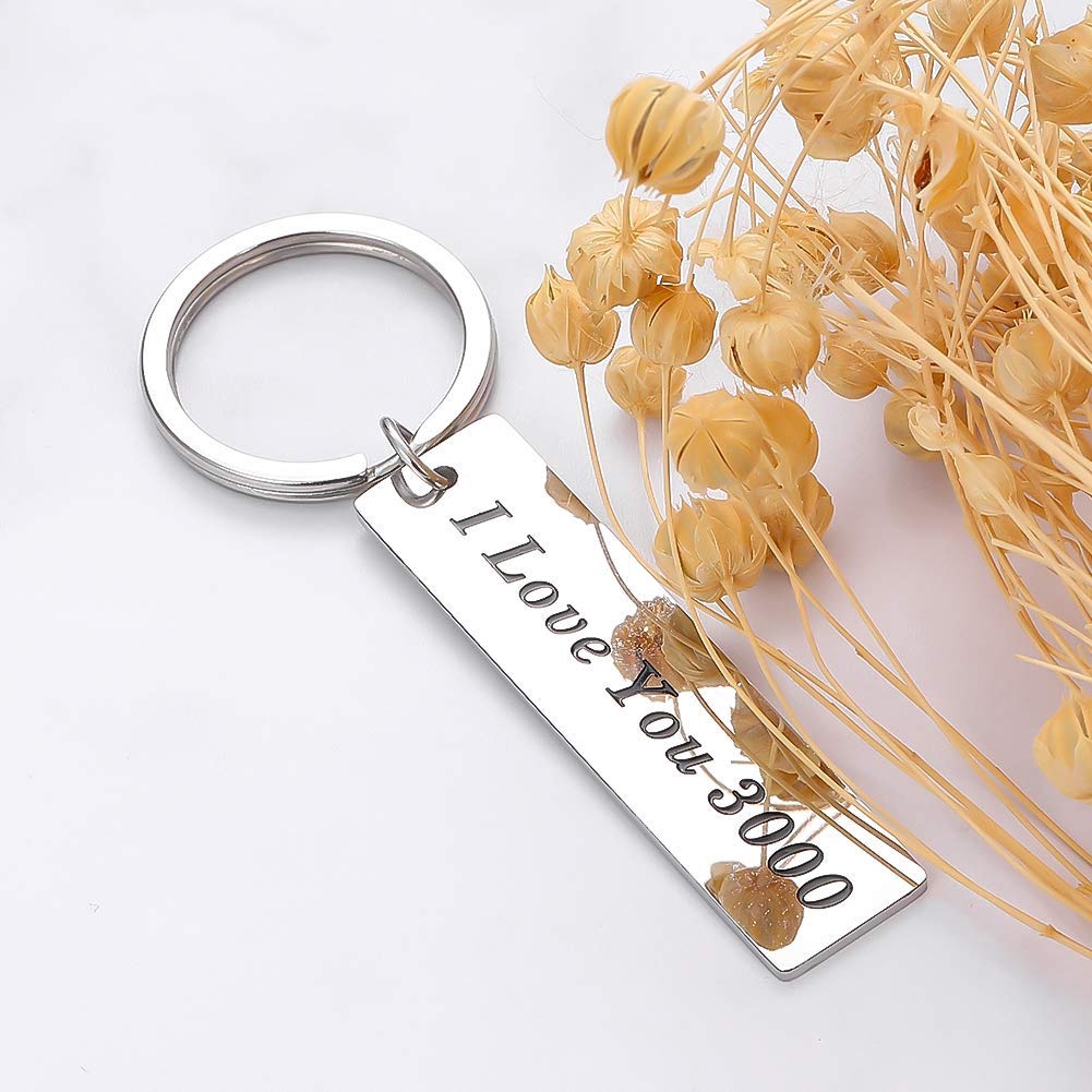 Keychain I Love You 3000 For Girlfriend Boyfriend Dad Mom Birthday Gifts From Iron Man Inspired Gift Shopee Malaysia