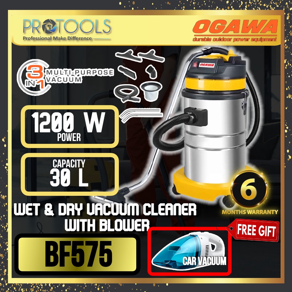 EUROX / PROTOOLS / OGAWA / DACHO DV30SM / BF575 / PAX30 / VAC5001 INDUSTRIAL WET & DRY VACUUM CLEANER 30L 1800W !!!