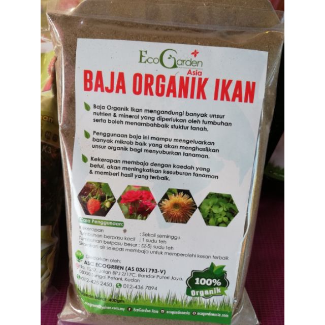 Buy Baja Organik Ikan Ecogardenasia 400gm Pek Seetracker Malaysia