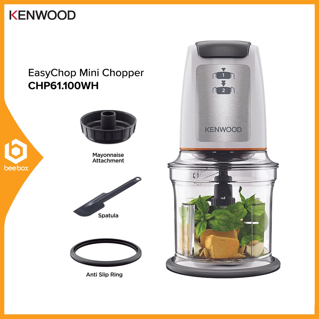 Kenwood EasyChop Mini Chopper CHP61.100WH Quad Blade 500W Ice Crush