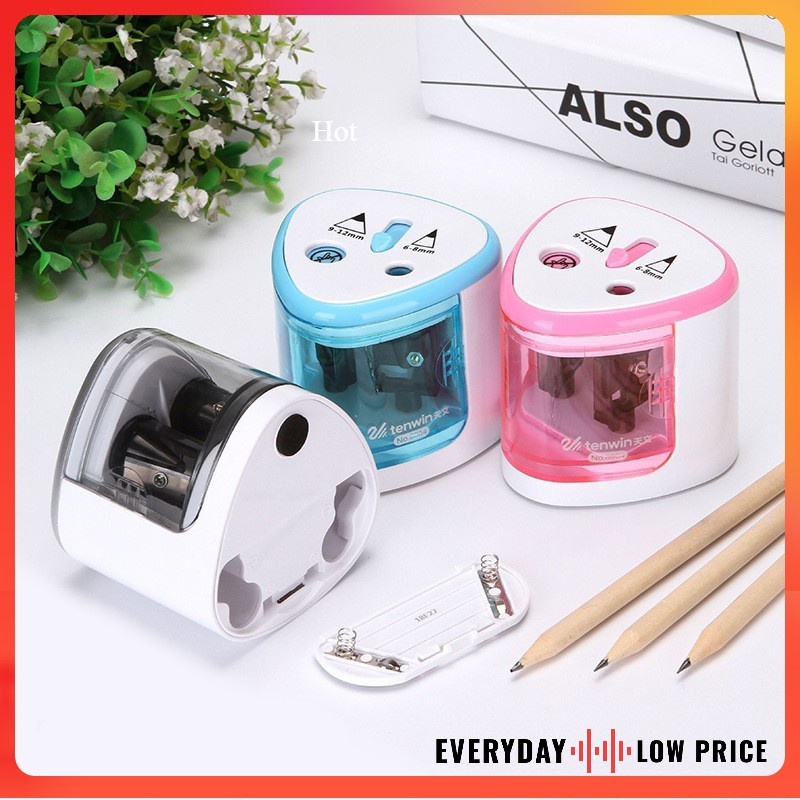 ELP Pencil Sharpener Electric Two Holes Pencil Sharpener Automatic ...