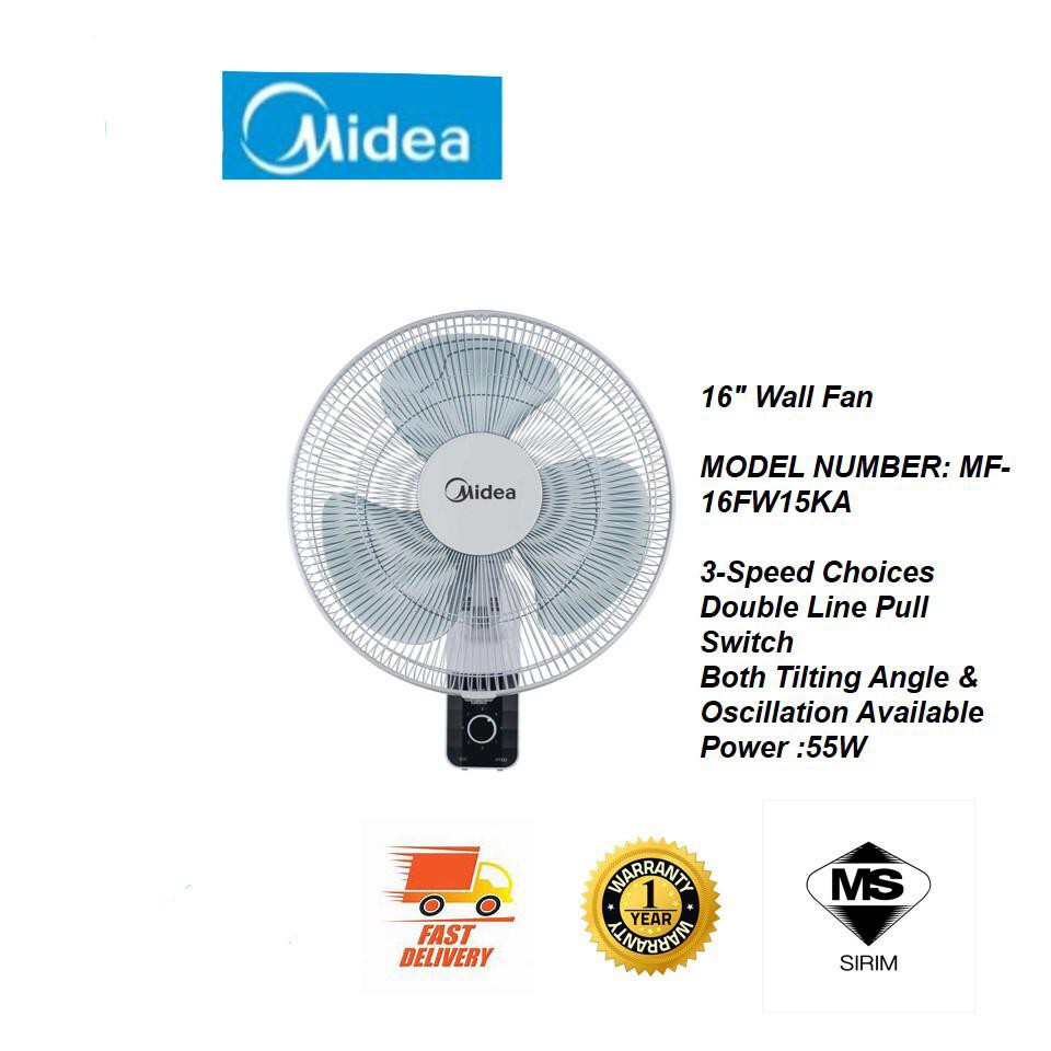 Midea Wall Fan 16 Inch Mf 16fw15ka 3 Speeds Kipas Dinding 16 Shopee Malaysia