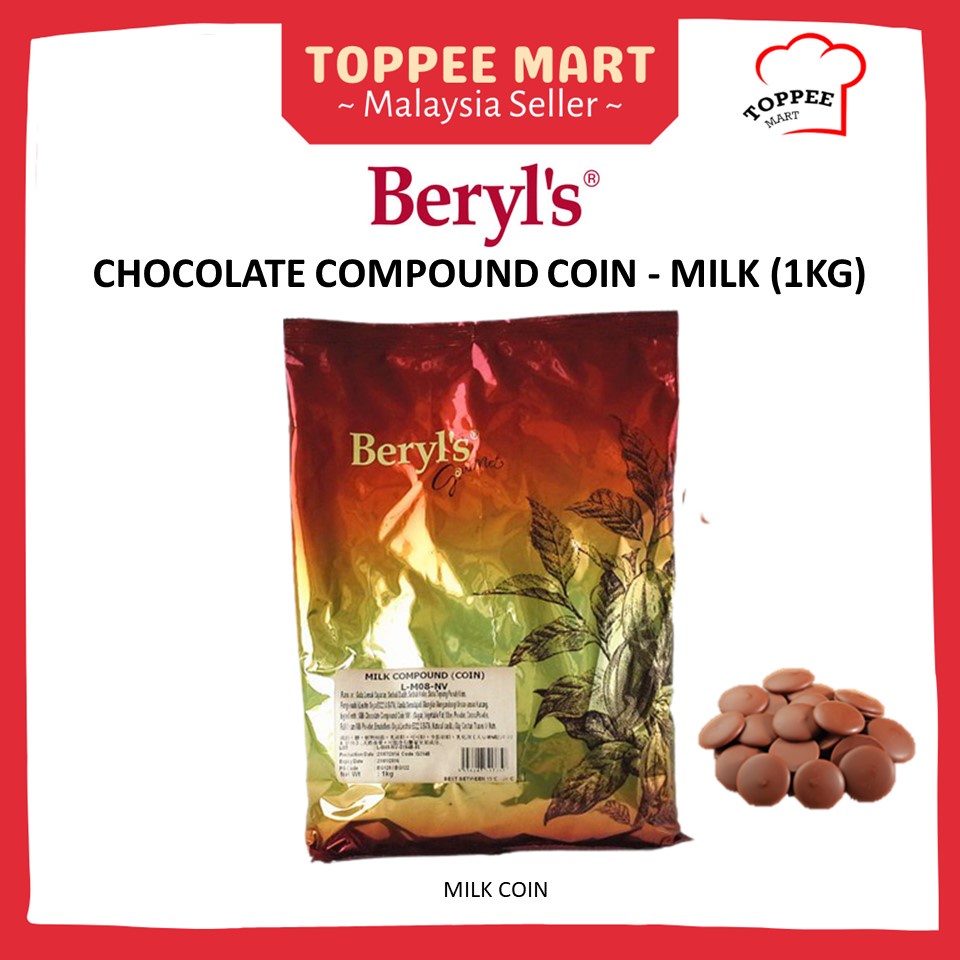 BERYL'S Milk Chocolate Compound Coins 1kg [beryls][Pls read T&C before
