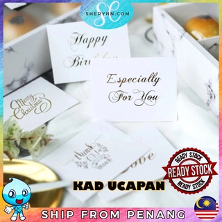 Thank You Card Message Card Birthday Wish Greeting Gold Stamping Card Love Card Especially For You Kad Ucapan Birthday