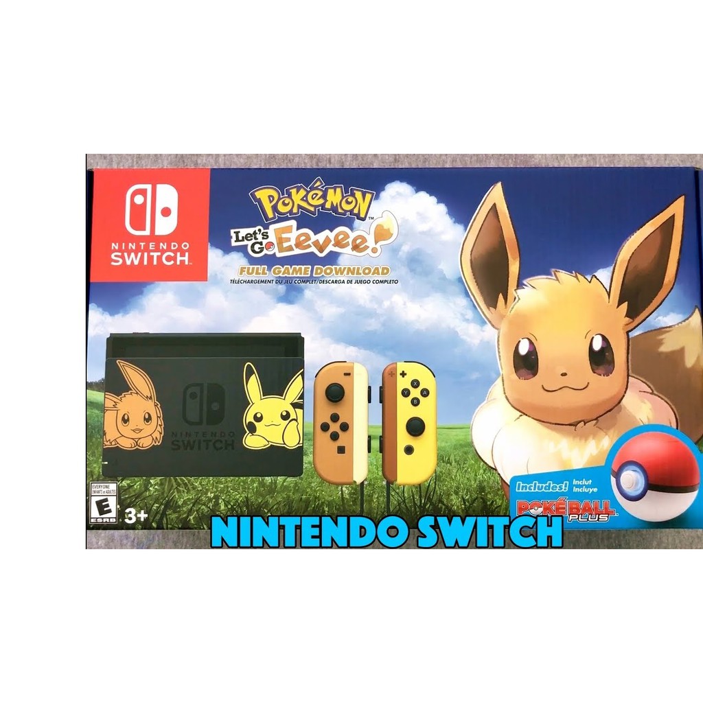 Nintendo Switch L/E Console Pokemon Let's Go Eevee Edition FREE