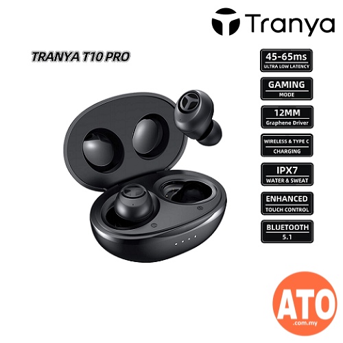 TRANYA T10 Pro Ultra Low-Latency Wireless Gaming Earbuds with Wireless ...