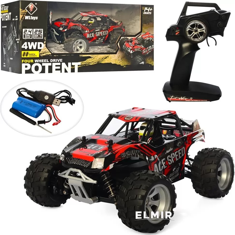 WLtoys 18404 2.4GHz 4WD 1/18 25km/h Brushed Electric RTR Monster | Shopee  Malaysia