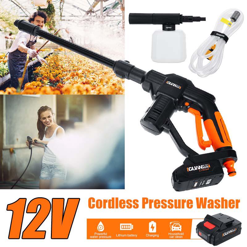 20V Cordless Pressure Cleaner Car Washer & Water Hose Outdoor Water