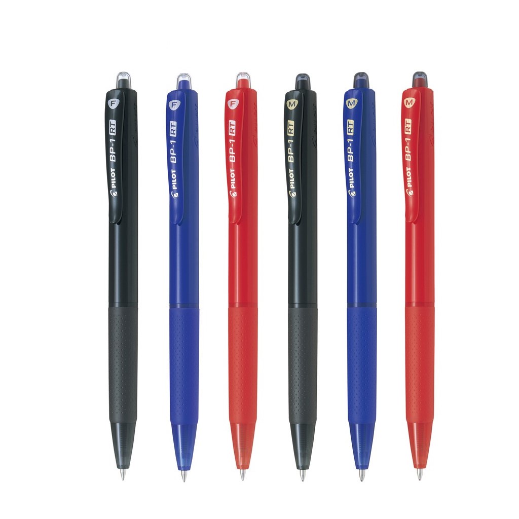 PILOT BP-1RT Ball Pen 0.7mm 1.0mm 3pcs Set (Black/Blue/Red)