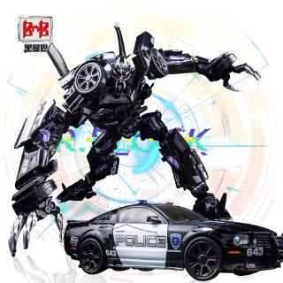 black police car transformer