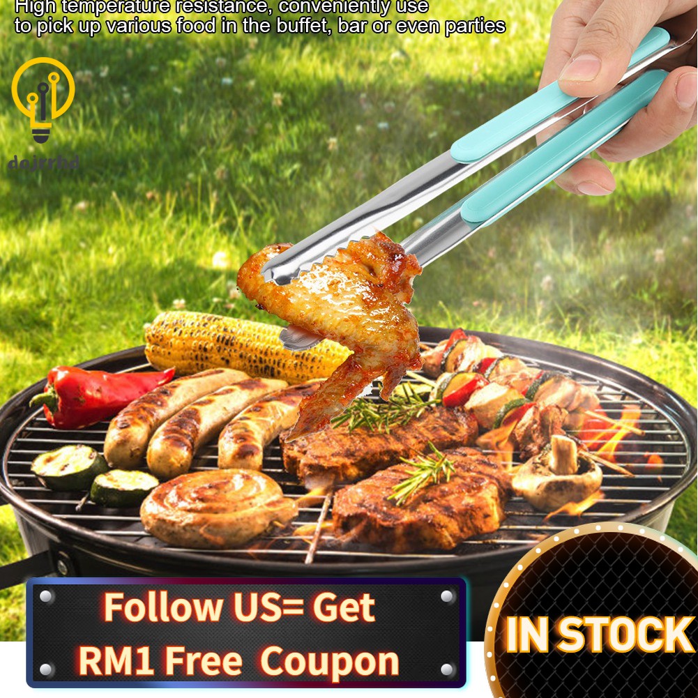 1pc 6 Inch Stainless Steel Food Tong Buffet BBQ Tong Kitchen Food Clip Clamp