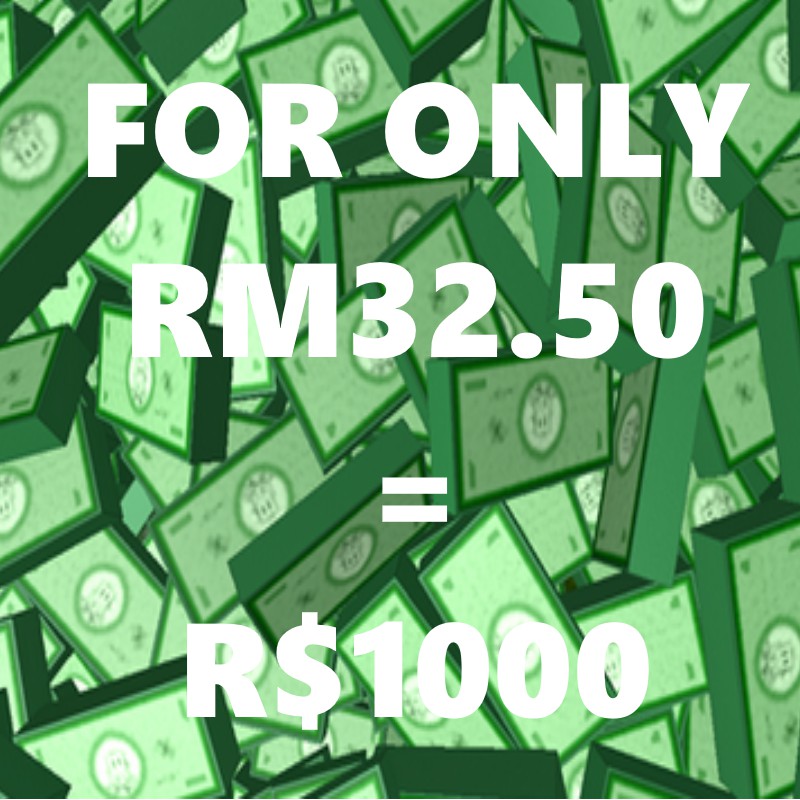 R 1000 Rm32 50 Cheapest Robux You Can Get Your Hands On Shopee Malaysia - cheap robux