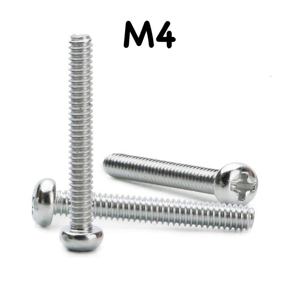 M4 phillips screws round head bolts pan screw cross socket PHIL bolt 4mm-30mm 