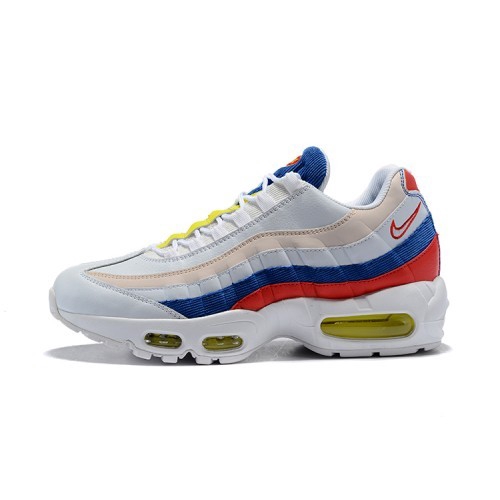 white blue and red air max 95