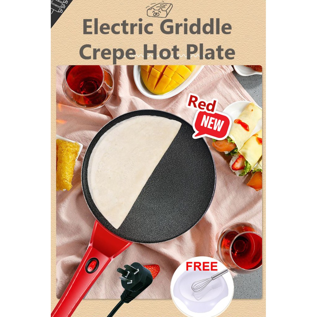 Electric Crepe Pancake Waffle Pizza Grill Pan BBQ Hot Plate Pot Cake Kitchen Cooking Baking Tools Maker Machine EA66