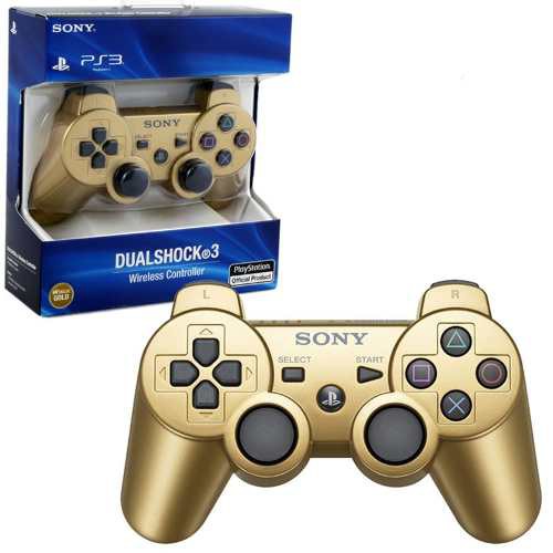 gold playstation 3 controller